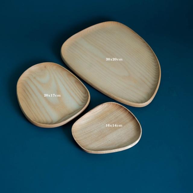 Bộ 3 khay gỗ lệch- khay gỗ decor