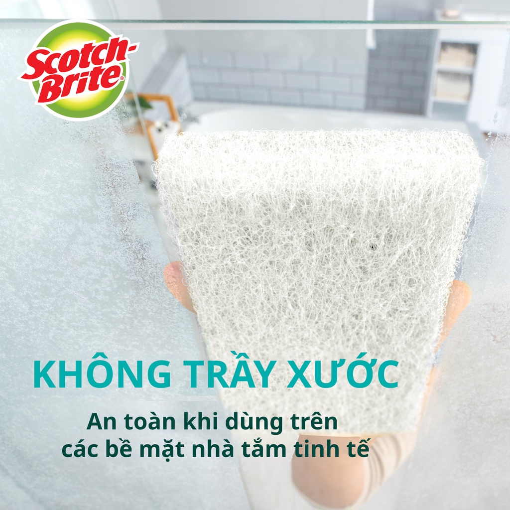 Bàn chải chà sàn siêu sạch không trầy xước Scotch-Brite 3M - Cước xanh 7722 siêu sạch, Cước trắng 7723 không trầy xước, Chà sàn nhà tắm, toilet