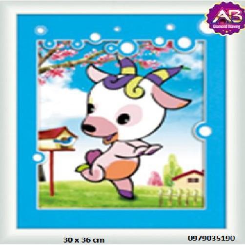 Tranh đính đá thành phẩm 12 CON GIÁP 30x30cm