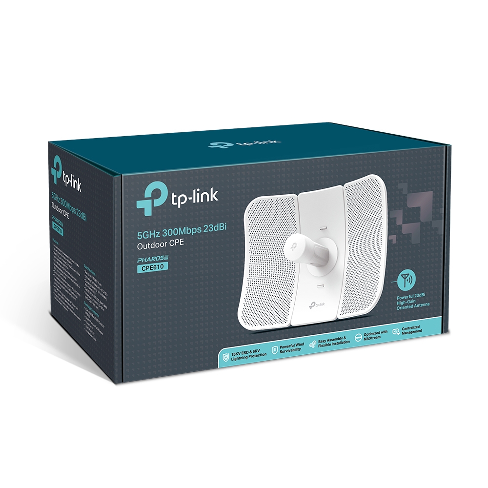 Bộ CPE Outdoor TP-Link CPE610 23dBi Tốc Độ 300Mbps Băng Tần 5GHz - Hàng Chính Hãng