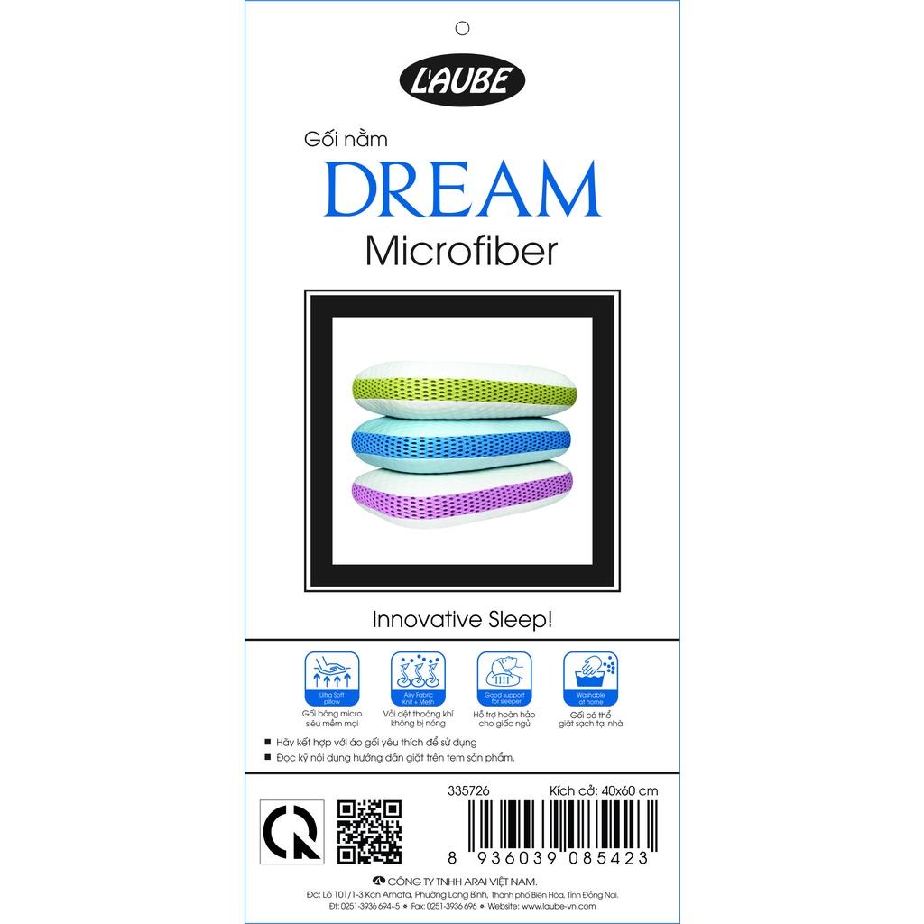 Gối siêu mềm Nhật Bản Dream Microfiber hiệu Laube Home 40x60cm