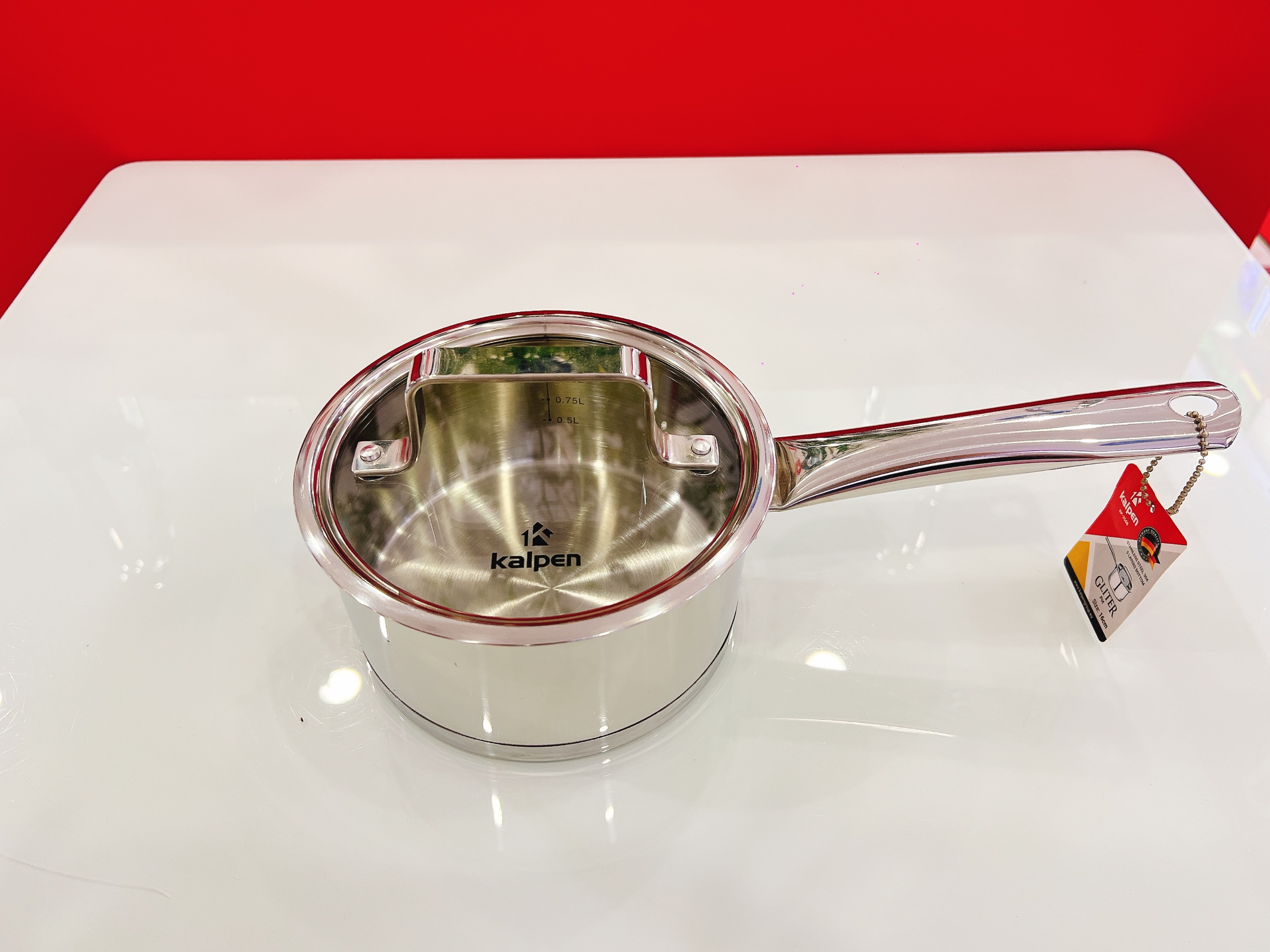 Nồi inox 304 đáy từ Kalpen 16cm 5 lớp đáy từ