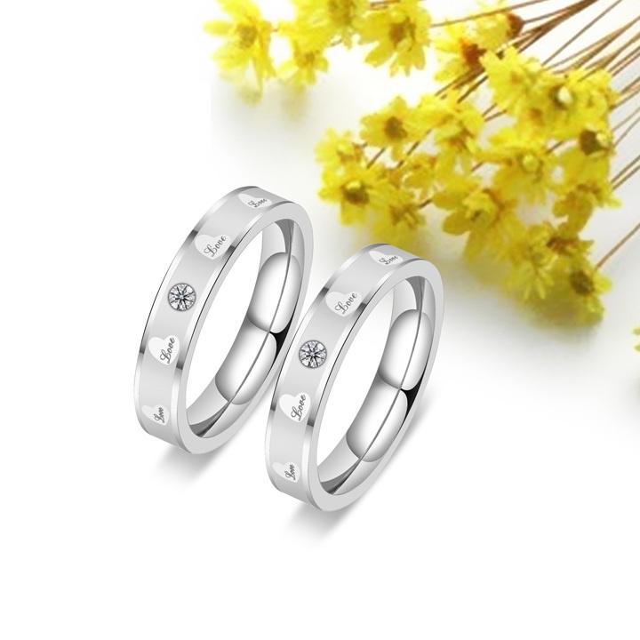 NHẪN CẶP NAM NỮ CHỮ LOVE , NHẪN ĐÔI TÌNH NHÂN THỜI TRANG - QC20