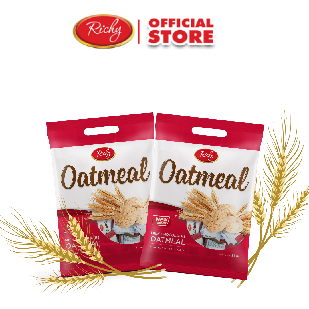 Set 2 Túi Bánh Yến Mạch Sữa Oatmeal Richy Thơm Ngậy