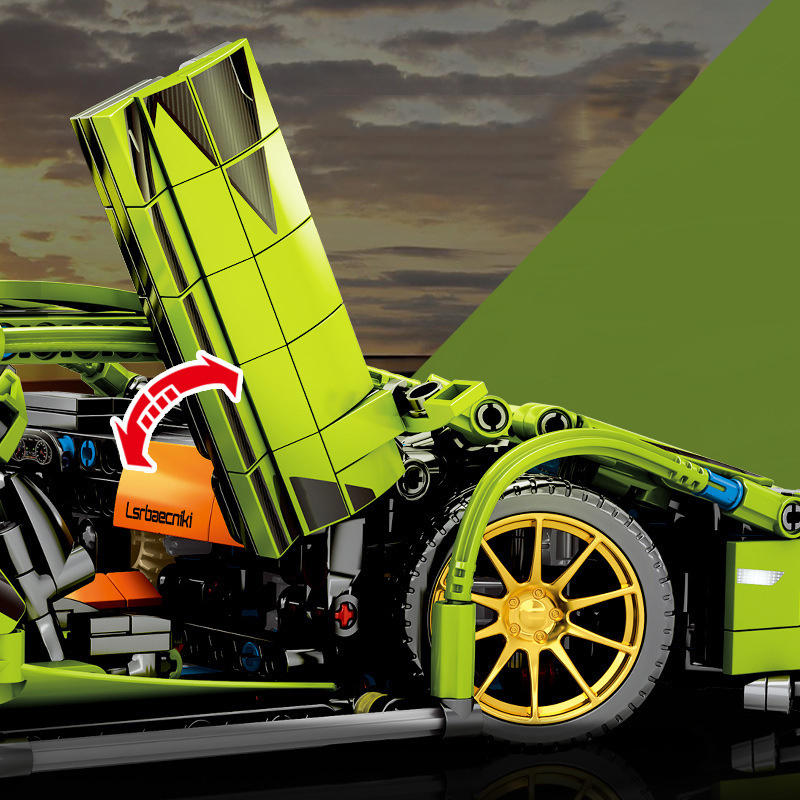 Đồ Chơi Lắp Ráp Kiểu LEGO Trí Tuệ Mô Hình Siêu Xe Lamborghini Aventador Sian Điều Khiển Từ Xa RC SY8600 Với 1254 Mảnh Ghép