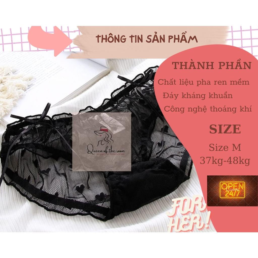 Quần lót ren nơ sườn cao cấp size M