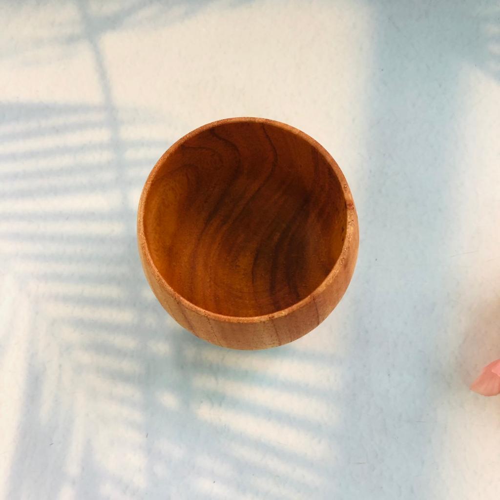 Cốc/Ly Gỗ Xoan Tự Nhiên 7x7 cm, Cốc Uống Trà, Cà Phê, Phong Cách Vintage Cổ Điển, Chụp Ảnh Decor