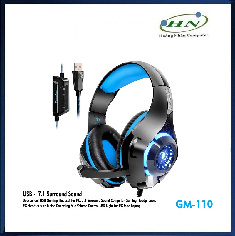 Tai Nghe Chụp Tai Beexcellent GM-110 7.1 LED Gaming - HN - HÀNG CHÍNH HÃNG