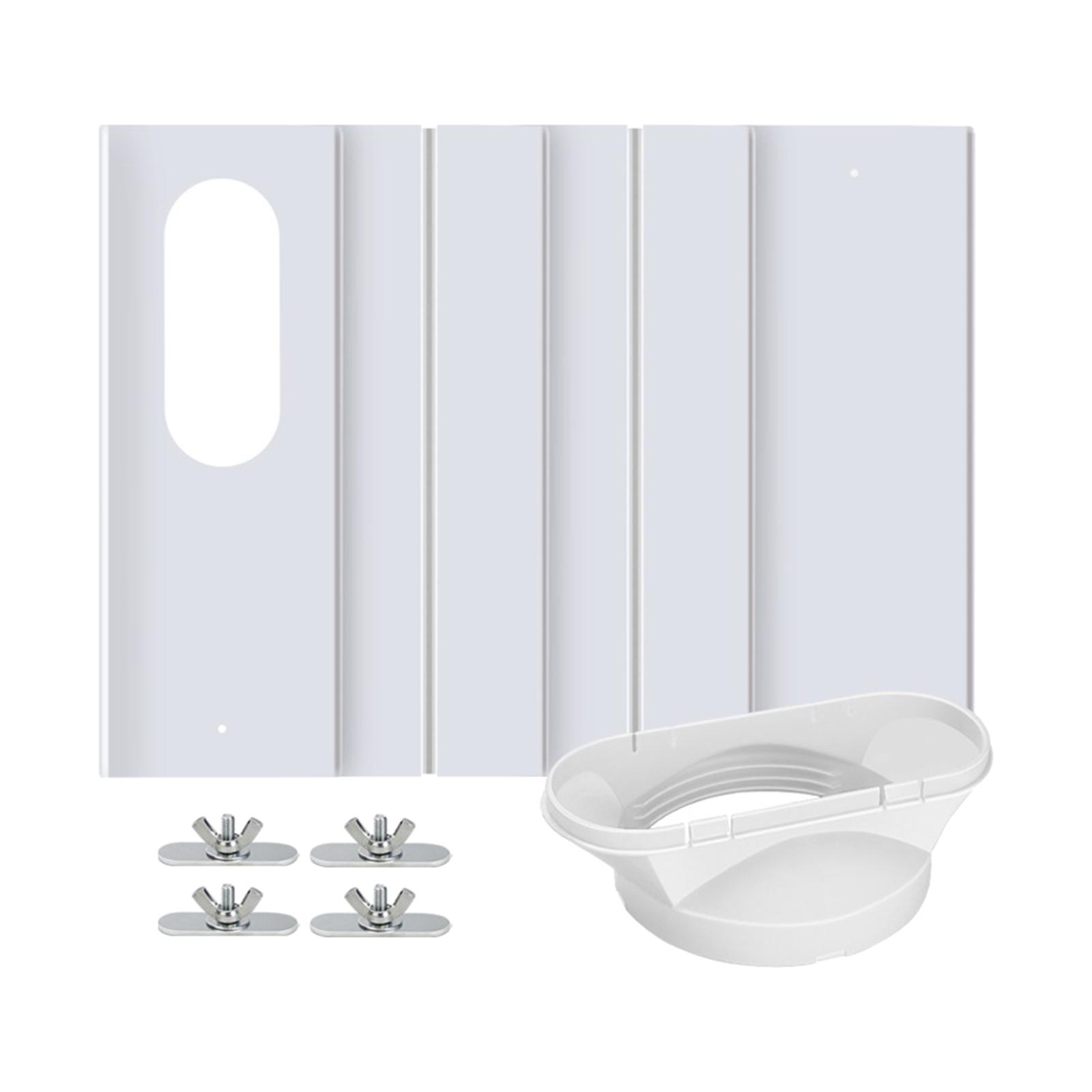 4pcs/set Portable Air Conditioner Window Kit with Coupler Window Seal Panel for AC Unit Slide Plate Balcony Sliding Door Seal Plate 43-140cm