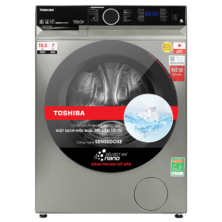 Máy giặt sấy Toshiba Inverter 10.5 kg TWD-BM115GF4V - Chỉ giao Hà Nội
