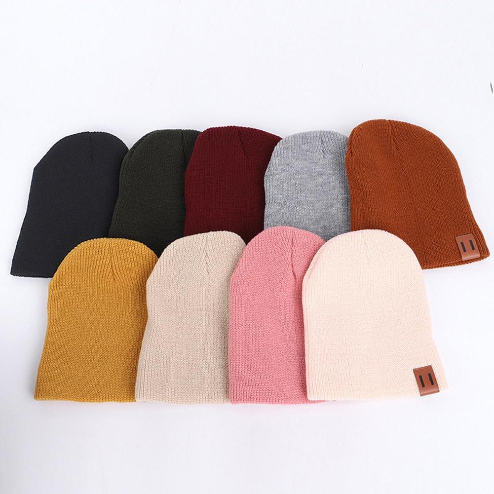 Mũ beanie dệt kim giữ ấm mùa đông cho bé