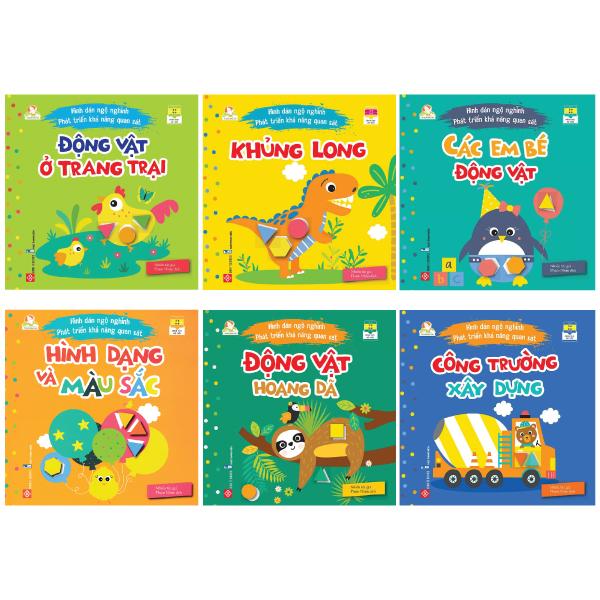 Combo Sách Hình Dán Ngộ Nghĩnh - Phát Triển Khả Năng Quan Sát (Bộ 6 Cuốn)