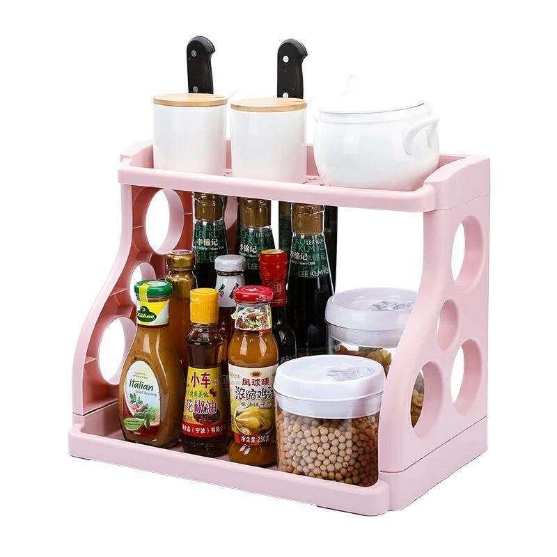 Kệ 2 Tầng Đựng Đồ Dùng Nhà Bếp Đa Năng Nhiều Màu
