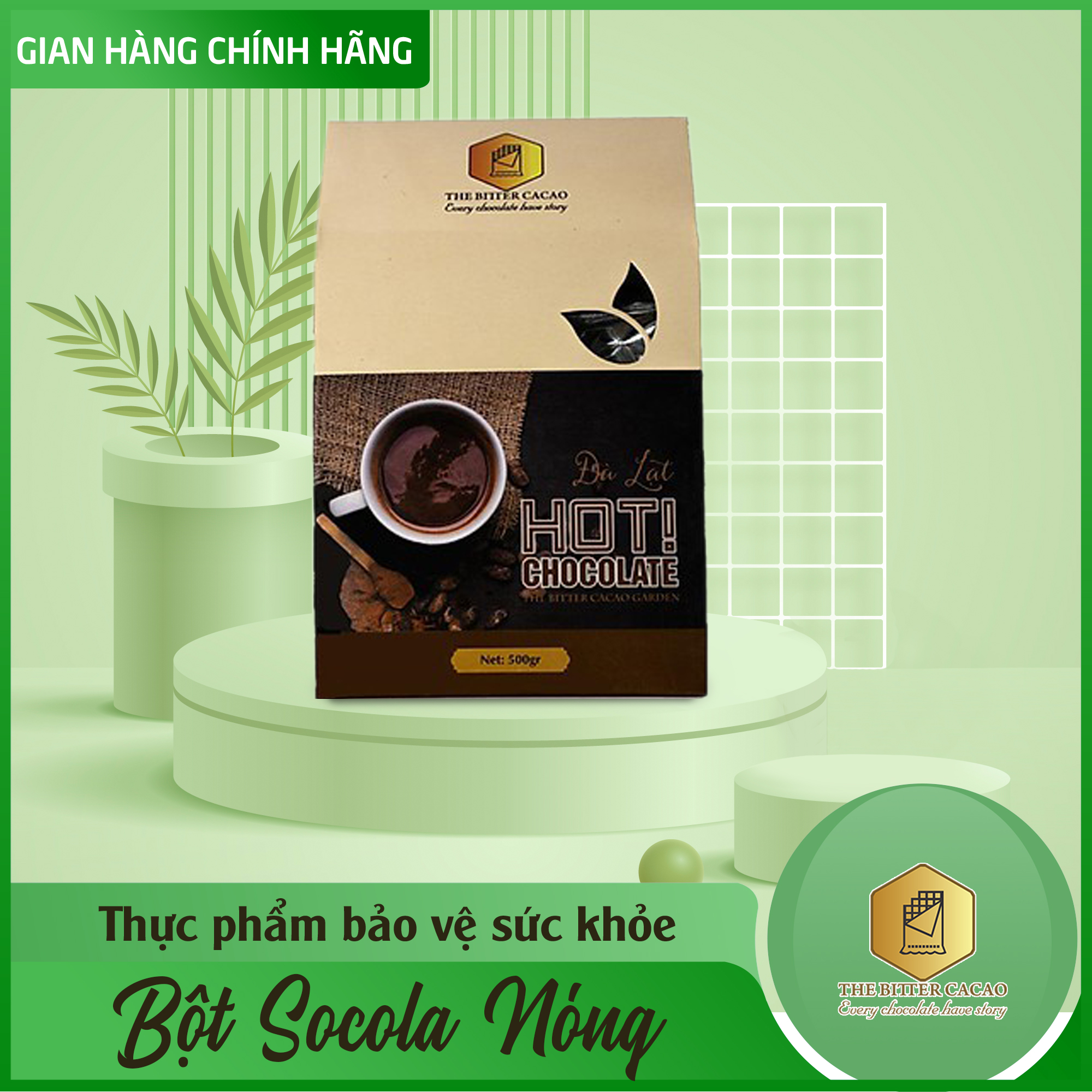 Bột socola nóng chocolate The Bitter Cacao