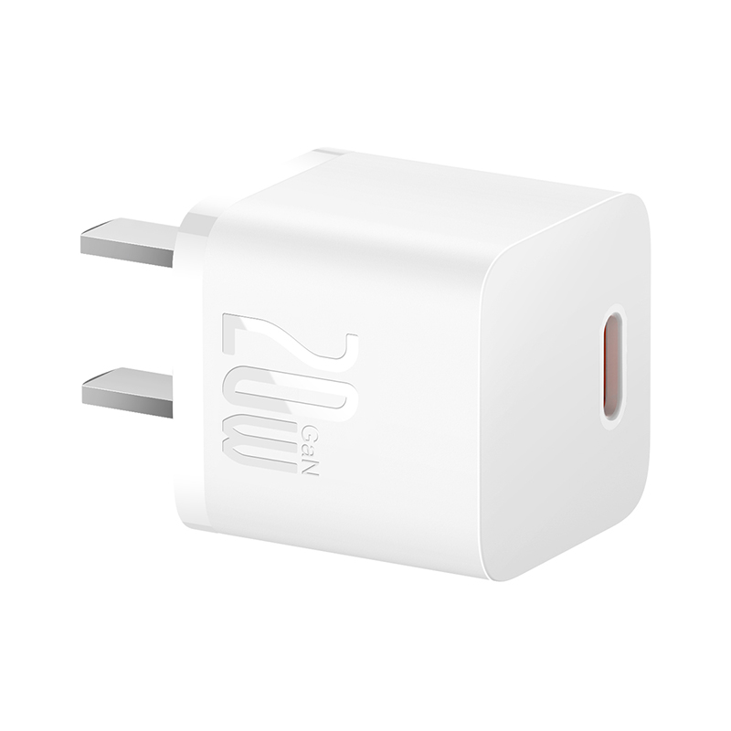 Củ Sạc Nhanh Mini Dành Cho iPhone Baseus GaN5 1C Chuẩn PD 20W Siêu Nhỏ Gọn Chân Dẹp CN - Hàng Chính Hãng