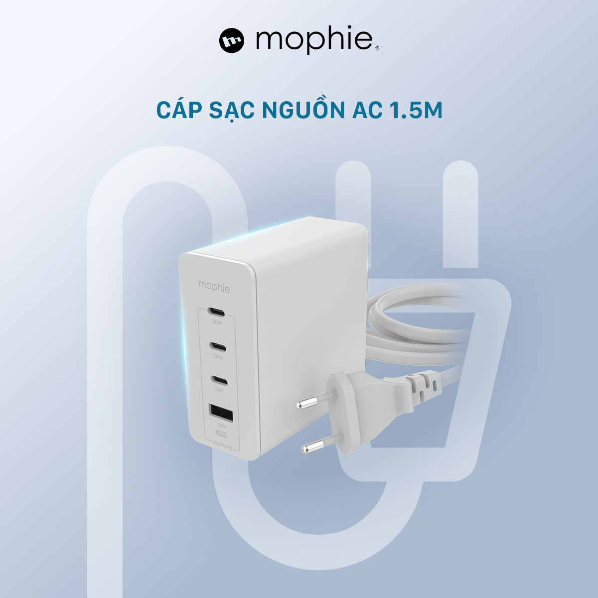 Hub sạc nhanh Mophie Power Delivery 120W GaN - Hàng chính hãng