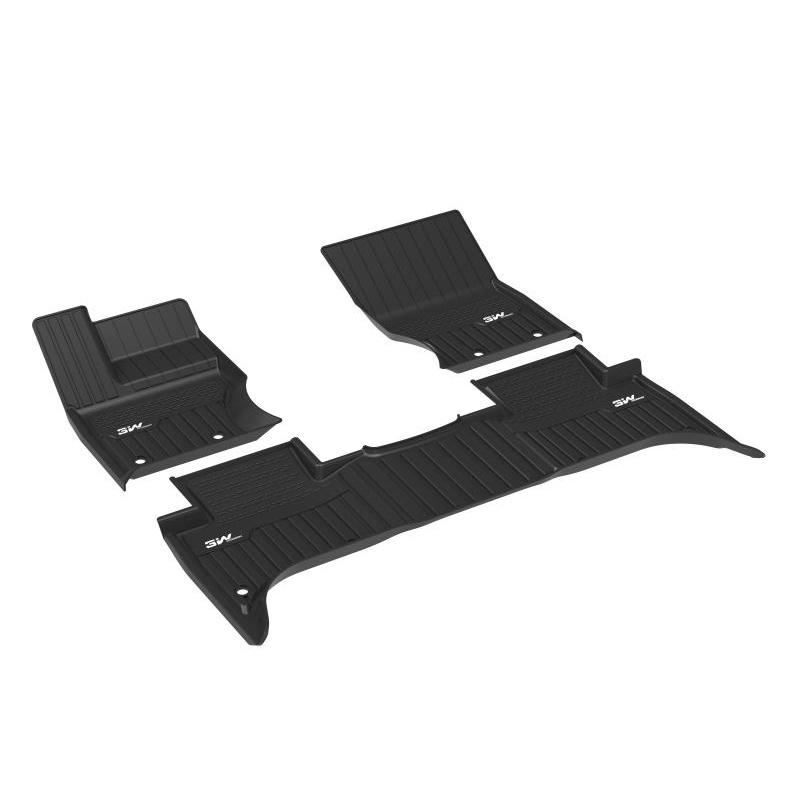 Thảm lót sàn xe ô tô LANDROVER DEFENDER 2019- nhãn hiệu Macsim 3W - chất liệu nhựa TPE đúc khuôn cao cấp - màu đen