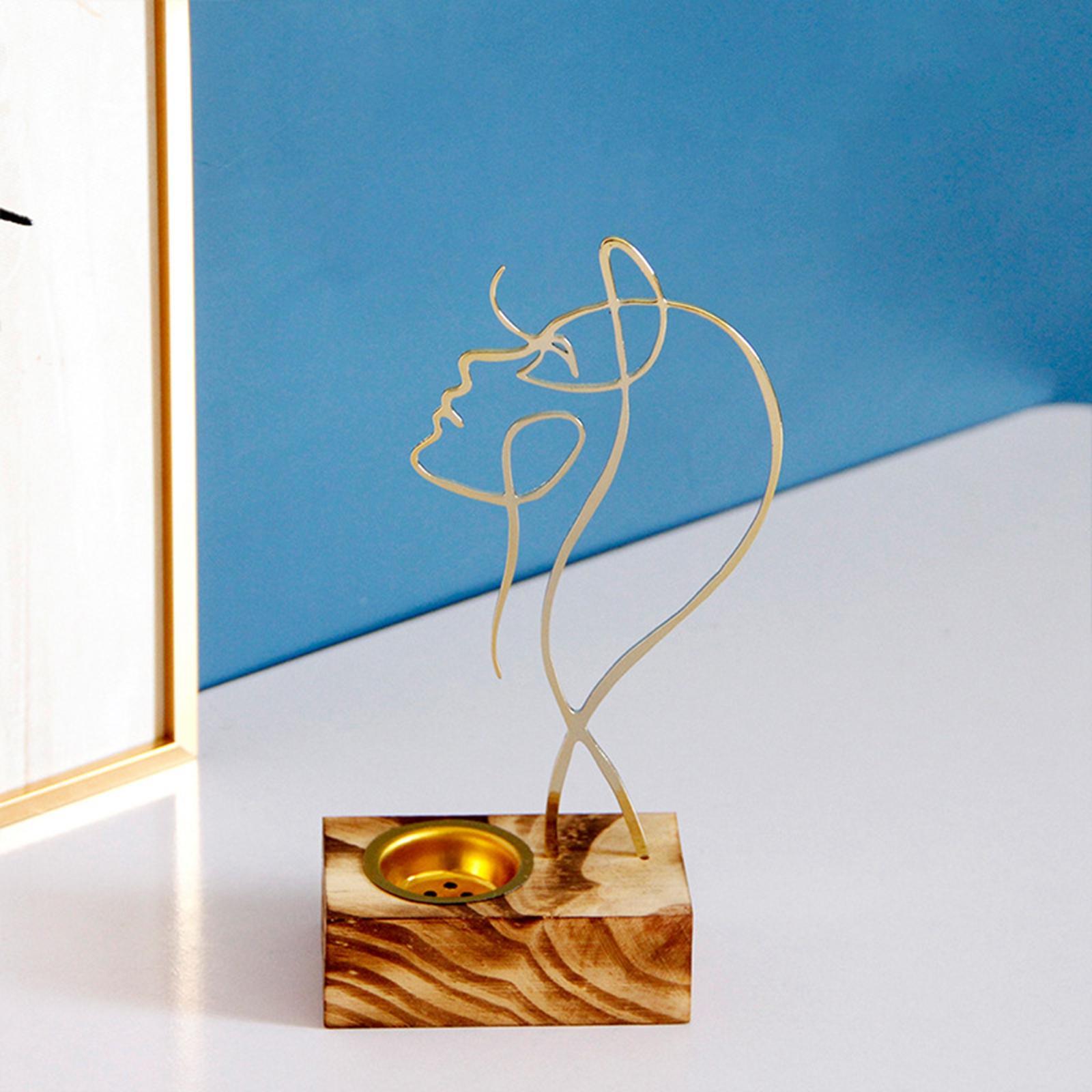 Looking up Women Face Figures Statue  Burner Human Sculptures for Home