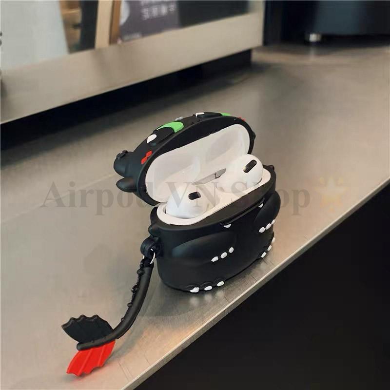 Bao Case Ốp dành cho airpod pro rồng sún răng kute silicon 3D cao cấp