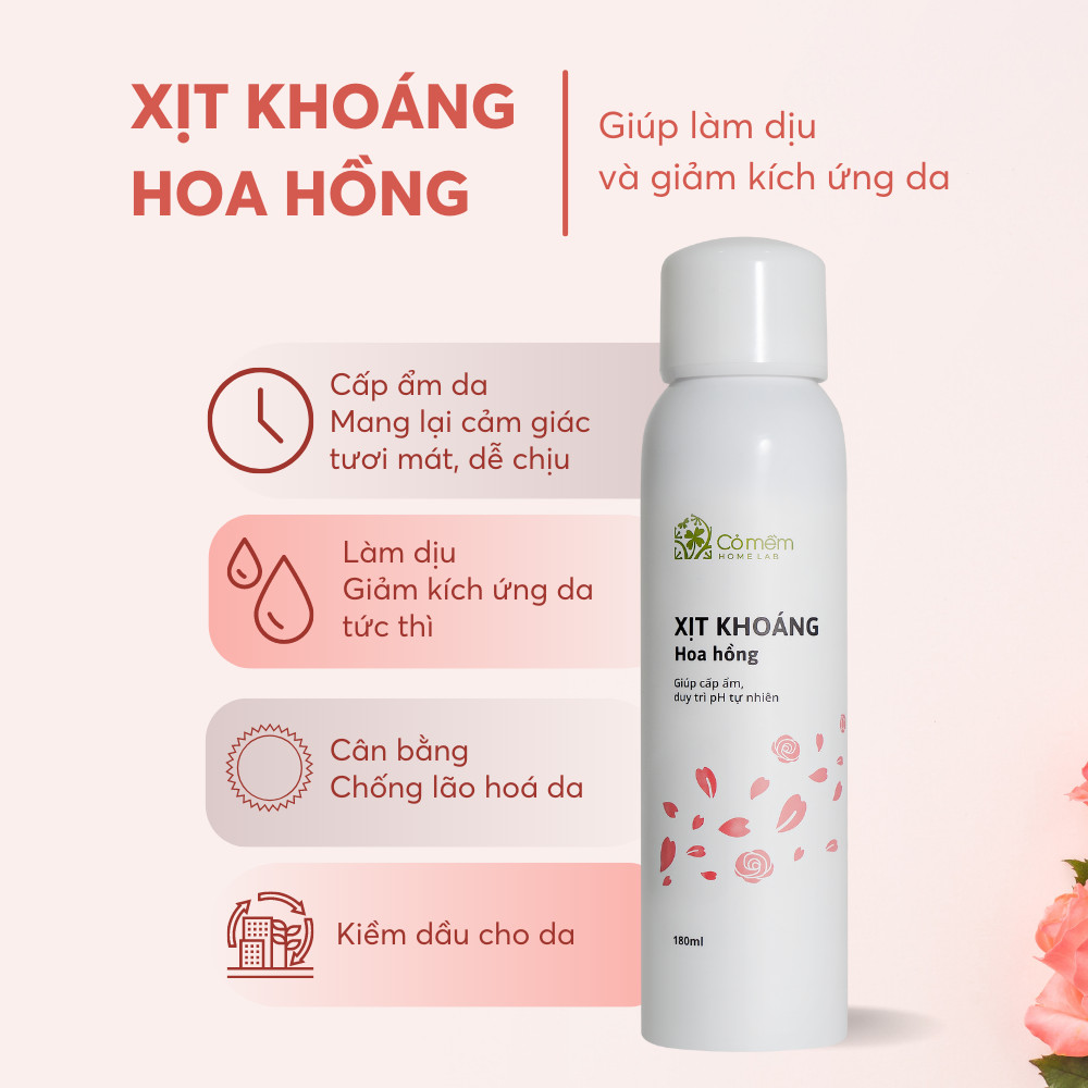 Xịt Khoáng Dưỡng Ẩm Nước Cân Bằng Da Cấp Ẩm Kiềm Dầu Cỏ Mềm