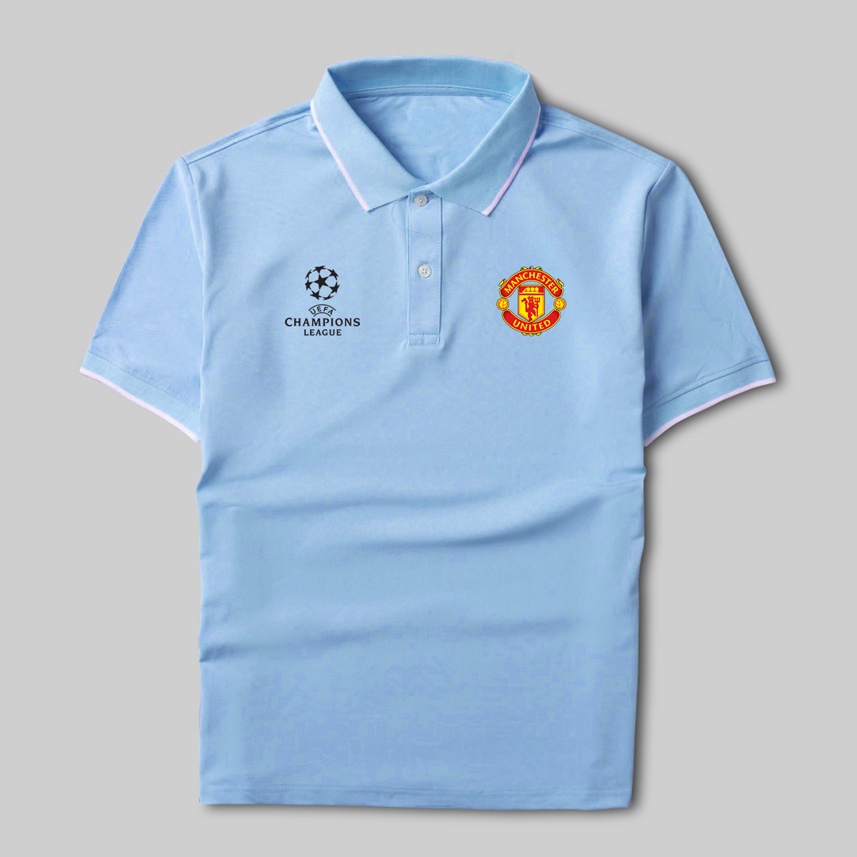 Áo polo Manchester United vải polo cá sấu không xù lông - Áo thun nam có cổ in logo MU đầy đủ size Gokis shop