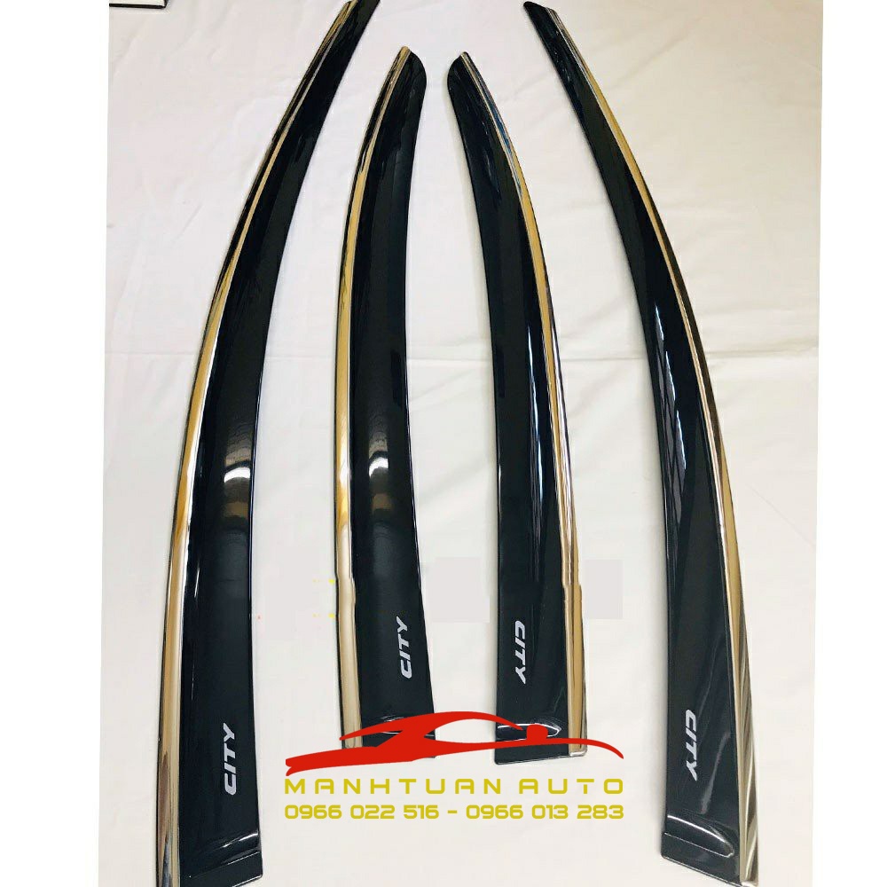Vè che mưa chỉ Inox xe Honda City 2015 - 2020, 2021 - 2022 hàng cao cấp nhất thị trường