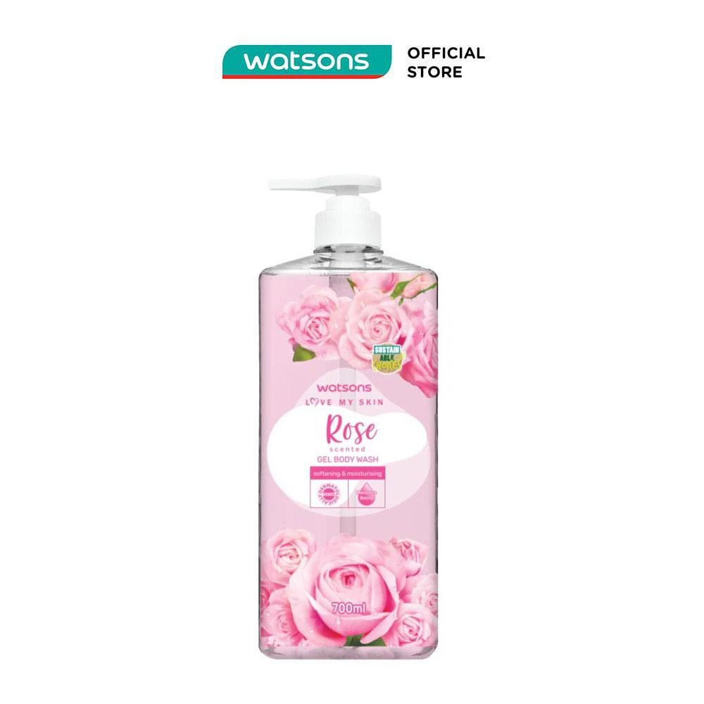 Gel Tắm Watsons Love My Skin Rose Scented Gel Body Wash 700ml