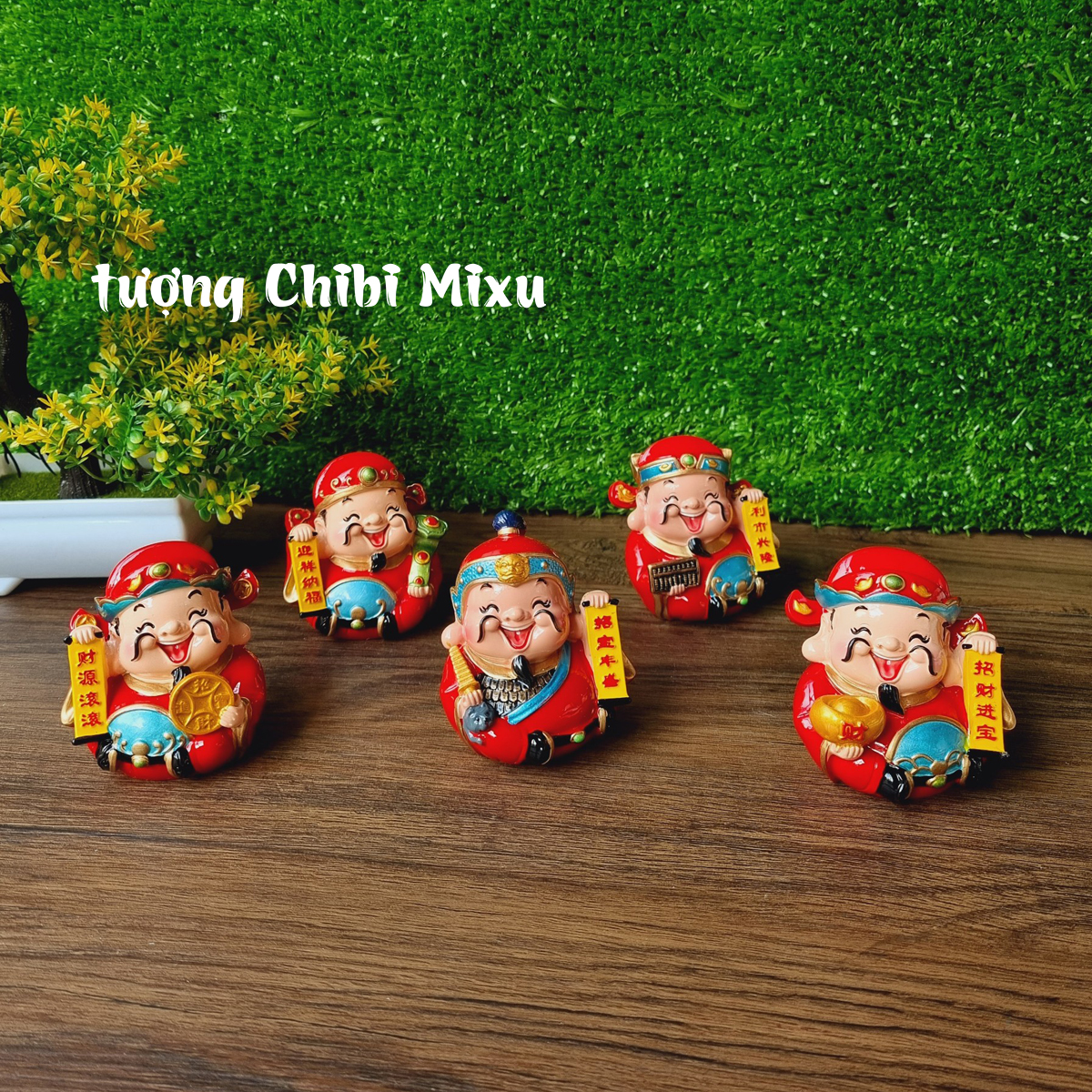 Bộ Ngũ Tài 7cm cao cấp - bộ tượng 5 ông Thần Tài