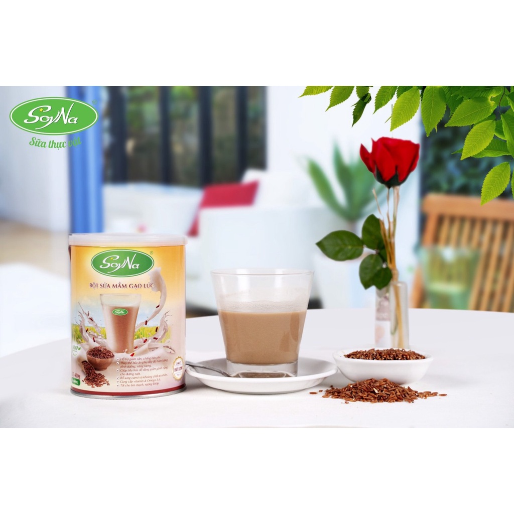 Combo Sữa Hạt Chay Soyna + Sữa Mầm Gạo Lứt Soyna 400g - Sữa Hạt Cho Mẹ Bầu, Bổ Sung Dinh Dưỡng Cho Người Ăn Kiêng, Ăn Chay, Người Tiểu Đường, Tim Mạch, Mỡ Máu, Xương Khớp, Người Tập Gym Và Yoga, Giảm Cân - Tặng 2 Ly Thủy Tinh Có Vạch Chia ML