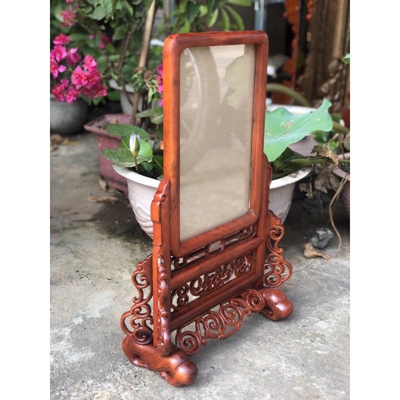 Khung ảnh thờ trơn gỗ hương đá