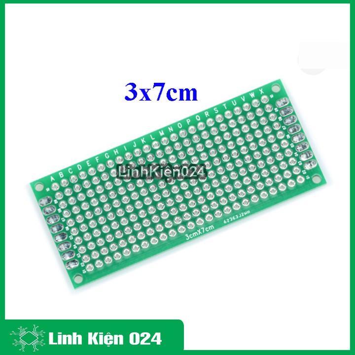 Phíp Đồng Đục Lỗ 2 Mặt PCB Xanh Tốt Dày 1.6mm