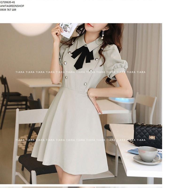 Q720620 ĐẦM SƠ MI XÒE DỄ THƯƠNG