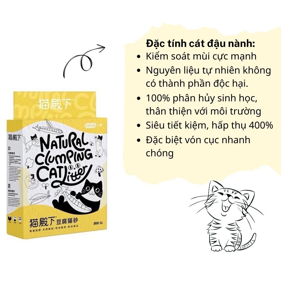 Cát vệ sinh đậu nành cho Mèo CATURE nội địa Trung | túi 2.4kg- 6L- thải được qua bồn cầu