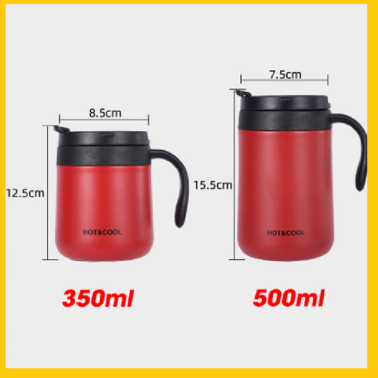 Cốc Giữ Nhiệt Đựng Coffee Hot and Cool - Ly Giữ Nhiệt Inox 304 Cao Cấp An Toàn Cho Sức Khỏe Dung Tích 500ml