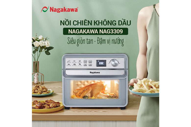 Nồi chiên không dầu cảm ứng Nagakawa NAG3309 (24L)- Hàng chính hãng