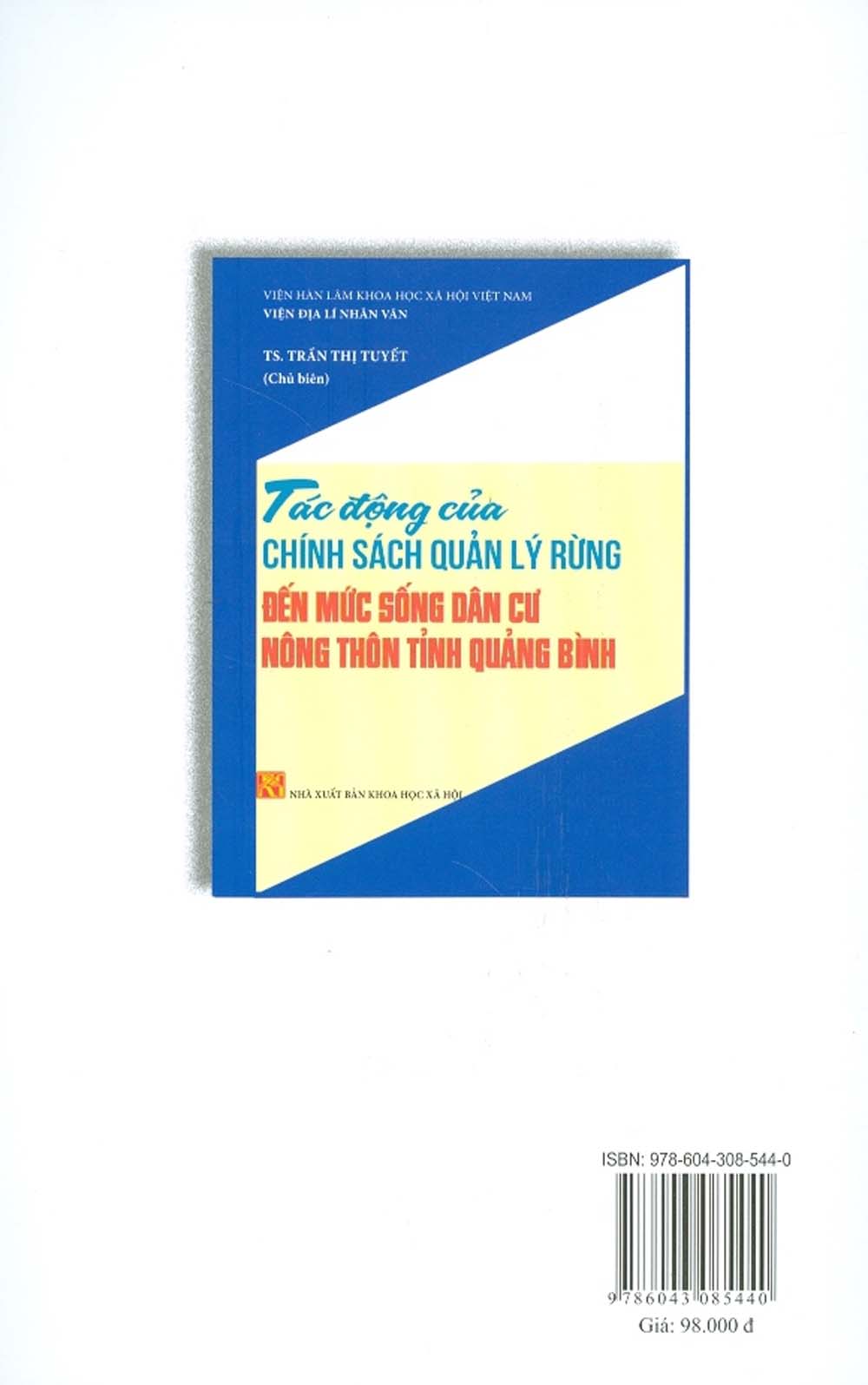 Tác Động Của Chính Sách Quản Lý Rừng Đến Mức Sống Dân Cư Nông Thôn Tỉnh Quảng Bình