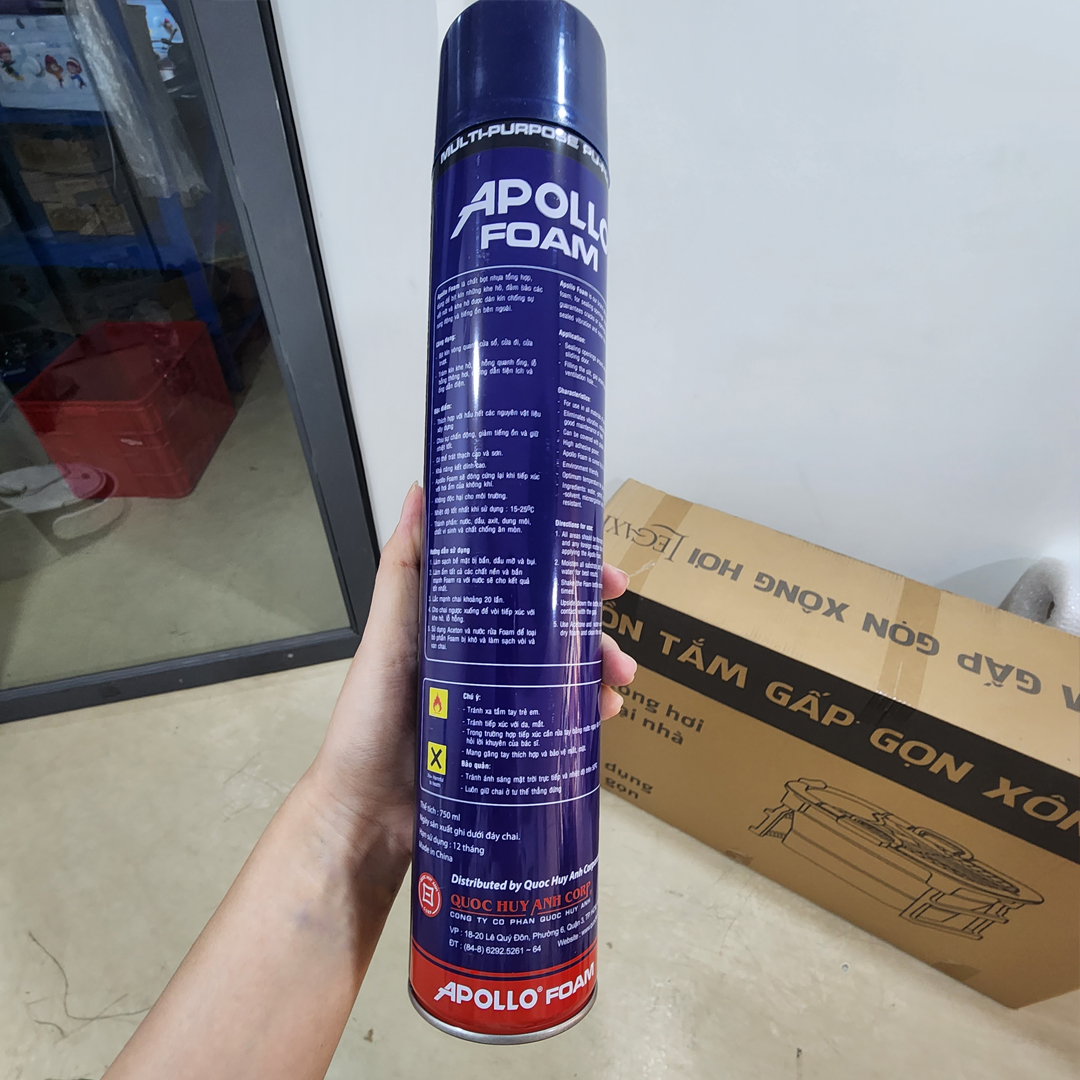 Keo Bọt Nở , Chai Xịt Trang Trí Gương Mây Decor, Keo Dán Tường Trám Vết Nứt Khe Hở Bể 750ml Legaxi