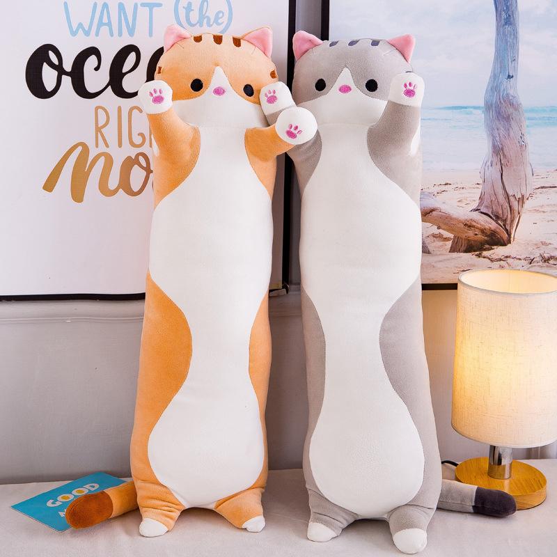 Ngủ Trưa Văn Phòng Ngủ Vỏ Gối 50CM Mềm In Dài Mèo Bạn Trai Gối Sang Trọng Đồ Chơi Nhồi Bông Bé Gái Tặng Búp Bê Dành Cho trẻ Em Mèo Gối