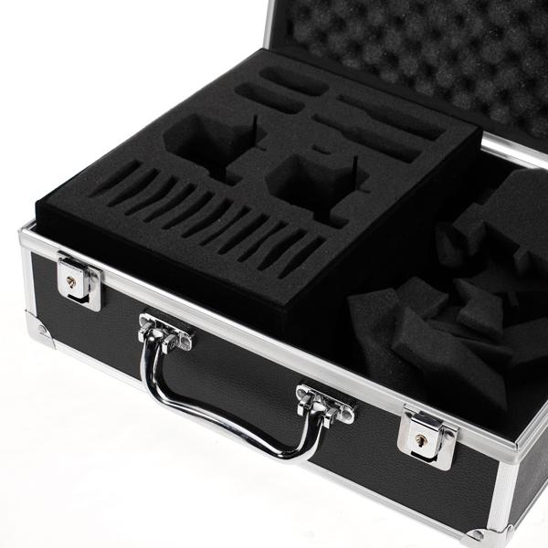 Black Aluminum  Machine Carrying Case Storage Organizer Holder Box 2x