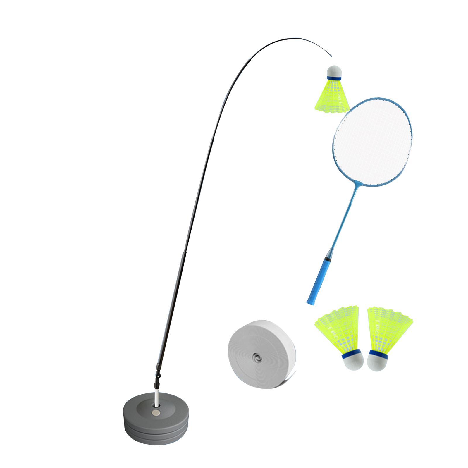 Portable Self Practice Trainer Aid Single Badminton Training Device for Indoor Outdoor