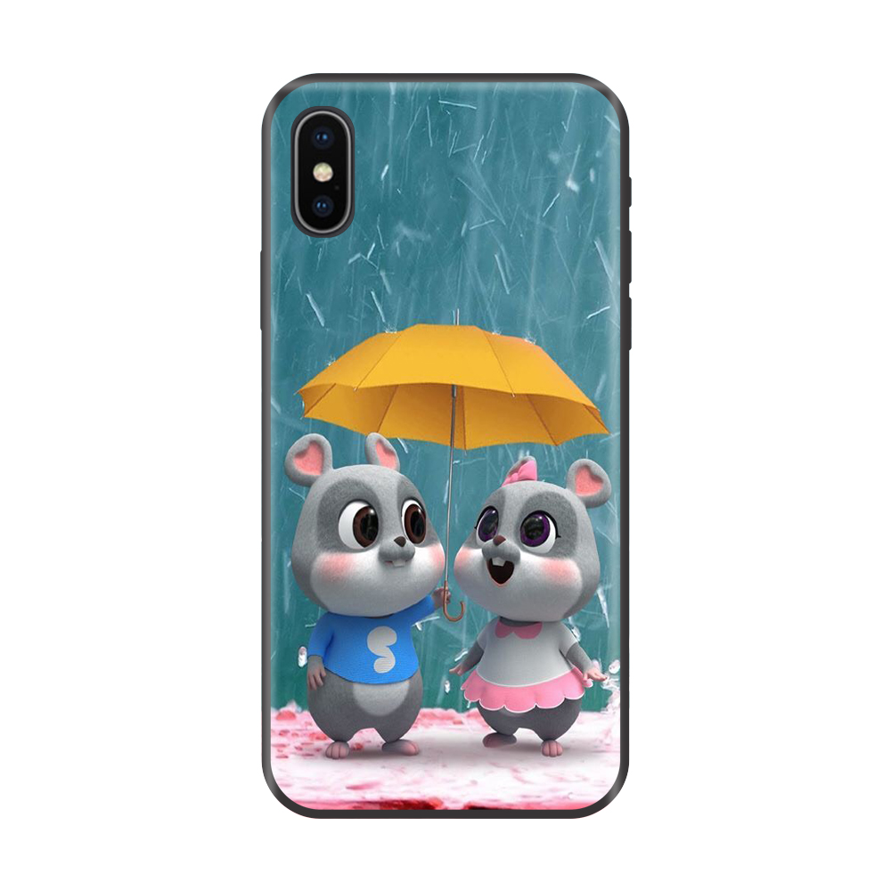 Ốp lưng TPU viền dẻo cho điện thoại IPHONE X Hình Chuột Tết 2020 Mẫu 14