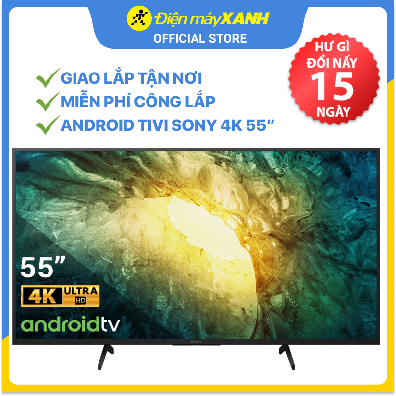 Android Tivi Sony 4K 55 inch KD-55X7500H