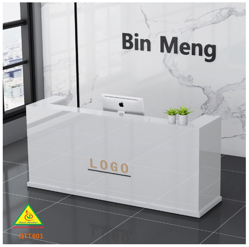 QUẦY LỄ TÂN, QUẦY TIẾP TÂN, QUẦY TÍNH TIỀN, QUẦY THU NGÂN QTT401 - Nội thất lắp ráp Viễn Đông Adv