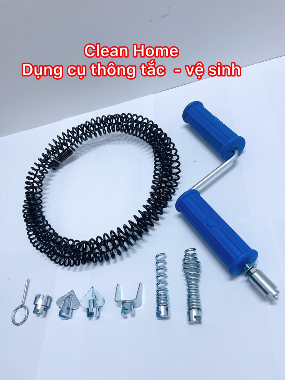 Dây Thông Tắc Cống Lò Xo Phi 16 Dùng Tay Quay ( 3M )