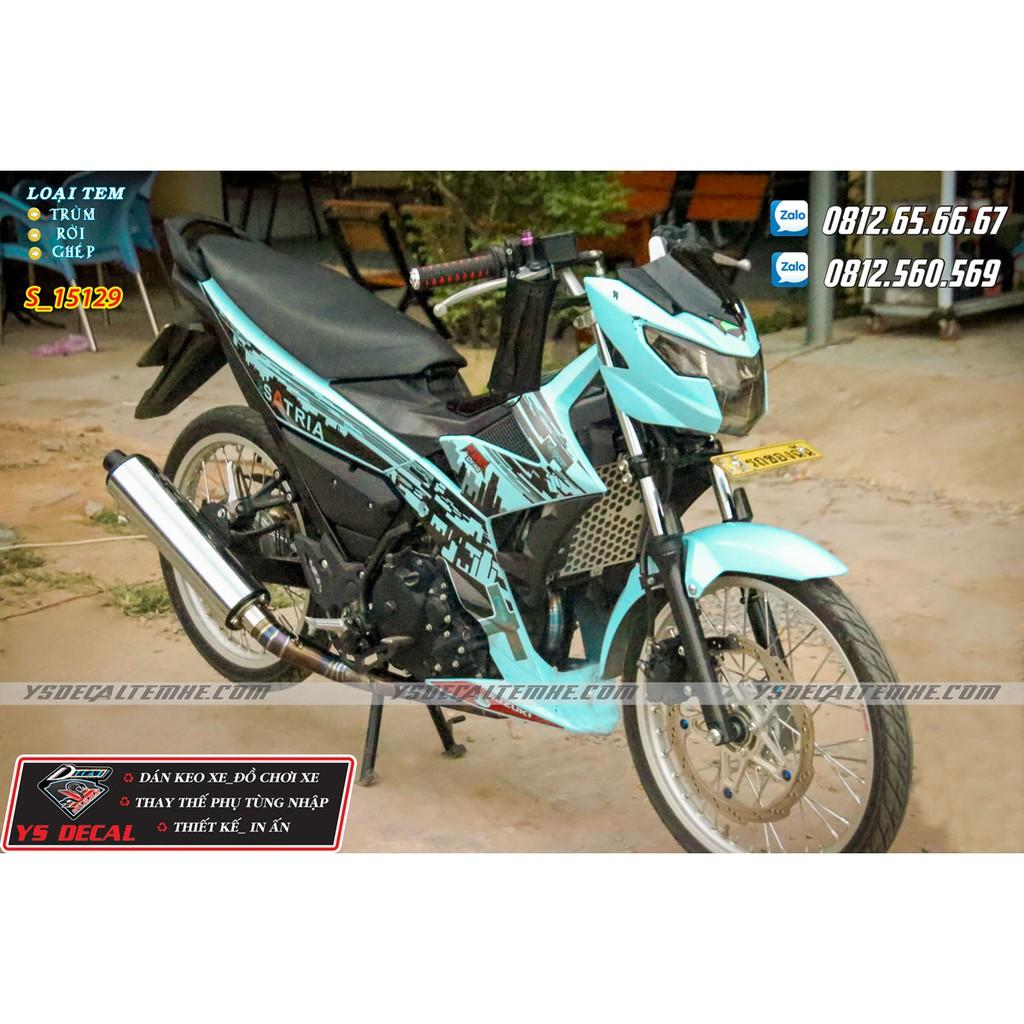 Tem rời Satria xanh đen