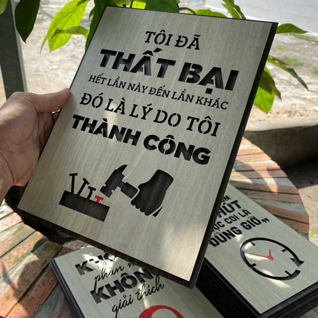 Tranh Động Lực TBIG048 những câu nói hay truyền cảm hứng làm việc sáng tạo &quot;tôi đã thất bại hết lần này đến lần khác, đó là lý do tôi thành công