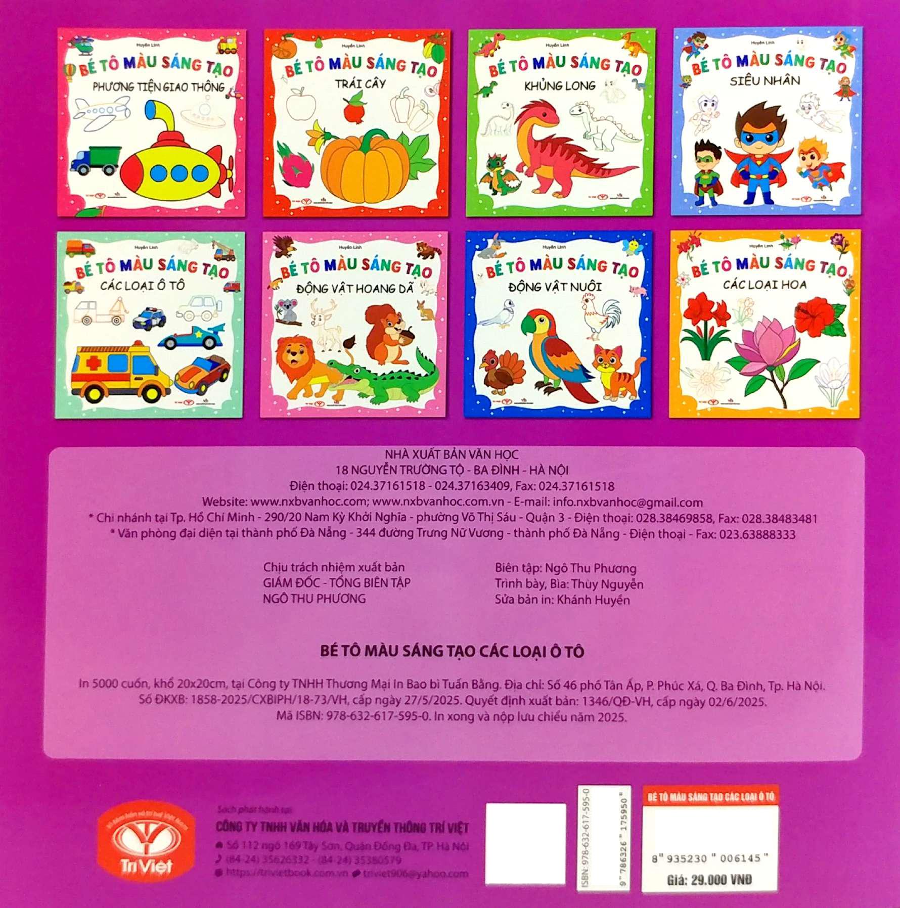 Sách - Bé Tô Màu Sáng Tạo - Các Loại Ô Tô