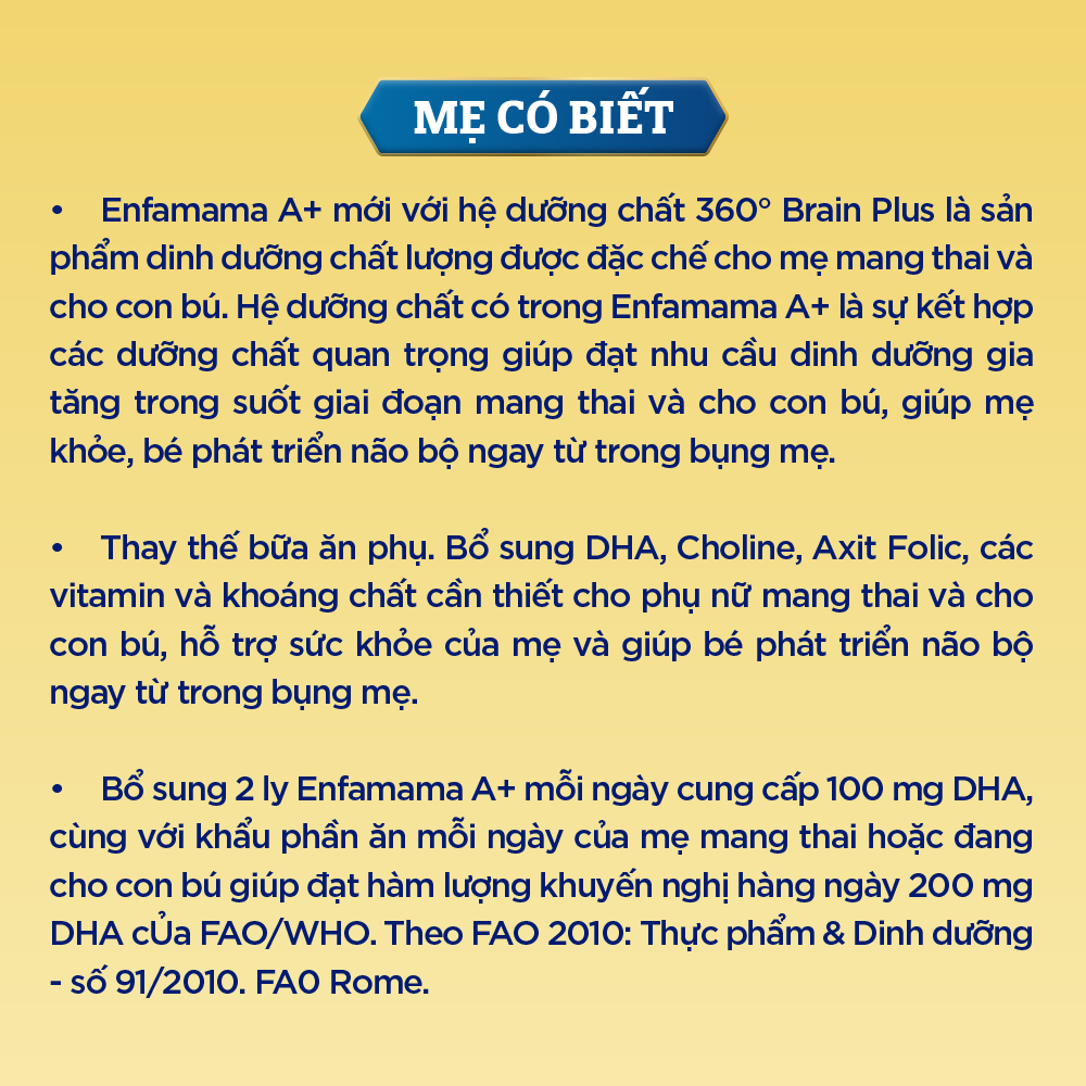 Bộ 1 Lon Sữa Bầu Enfamama 360° Brain Plus Cho Mẹ - Vị Vani - 830g - Tặng 1 khăn ướt Bobby không mùi 100 tờ