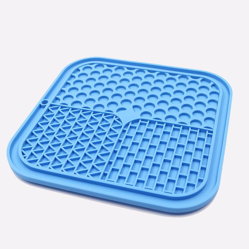 Chó Liếm Thảm 20*20 Cm, 2 Chiếc Chó Liếm Thảm Mạnh Mẽ Hút Silicone Liếm Thảm, Cho Chó Chăm Sóc, Huấn Luyện Và Móng Vuốt