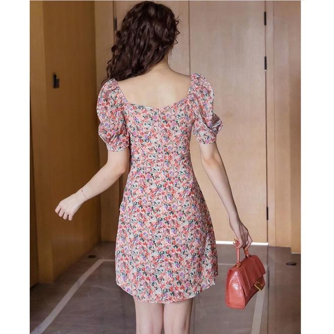 Đầm Xếp Ly Eo Tà Xéo Cổ U Điệu Đà Cực Xinh - BY1135